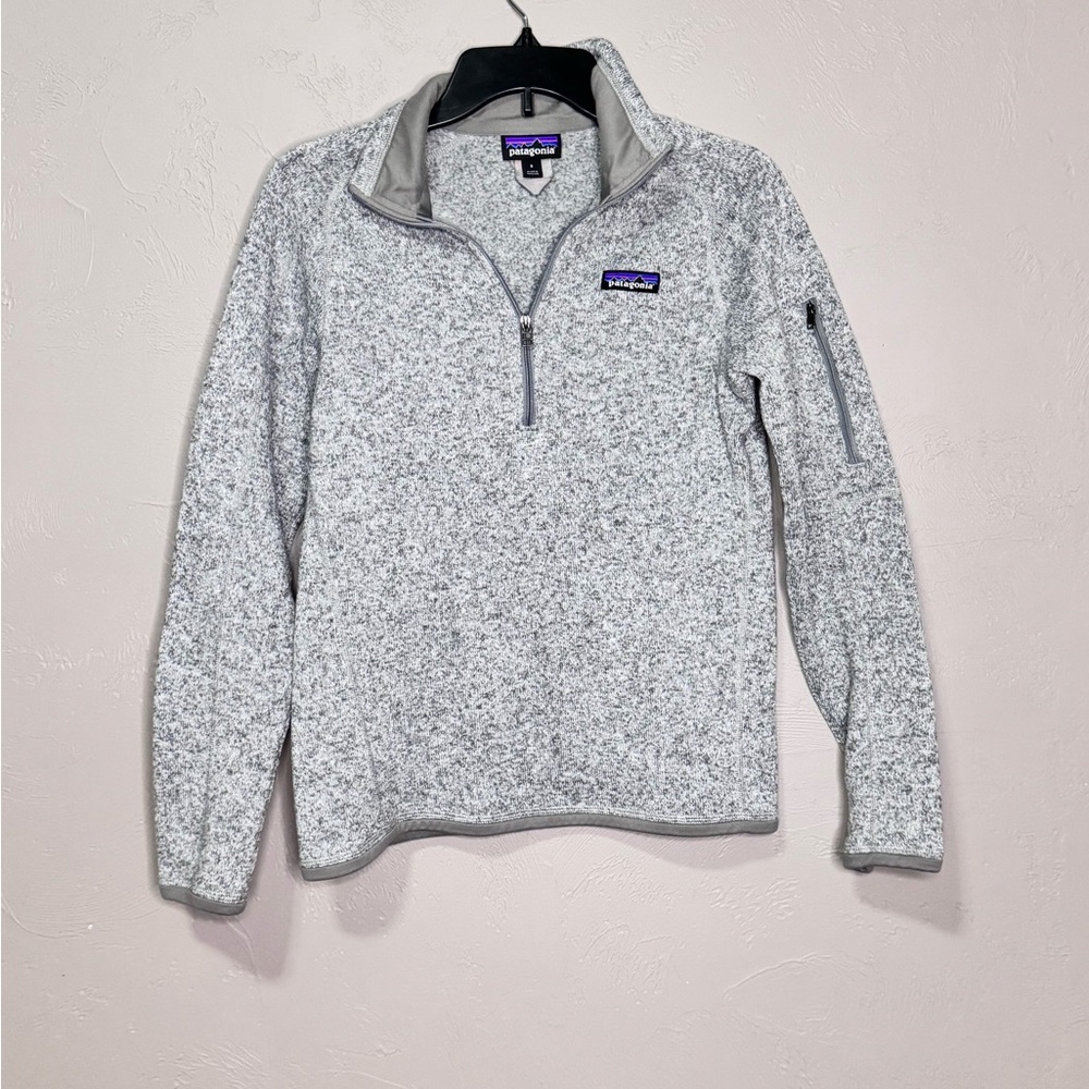 Patagonia Gray Quarter-Zip Sweater